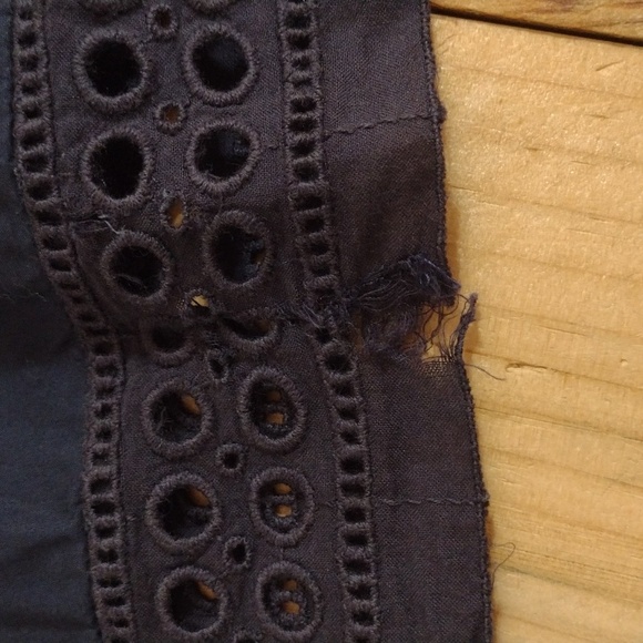 J Crew Navy Eyelet Sleeveless Dress Size 6 - Picture 6 of 10